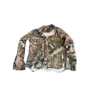 Browning Boys Button Down Shirt Break Up Camouflage Youth XL Long Sleeve Cotton